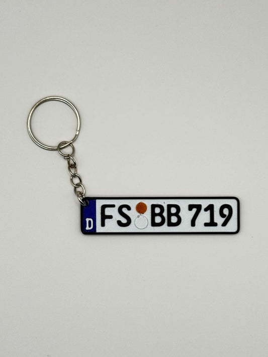 Nummernschild Schlüsselanhänger (individualisierbar)