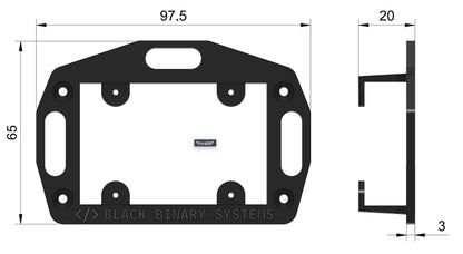 Bündige Halterung für JETI Central Box 210 / 220