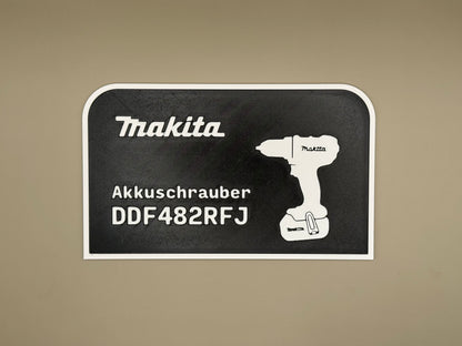 Makita Makpac Größe 2 Schild - Akkuschrauber DDF482